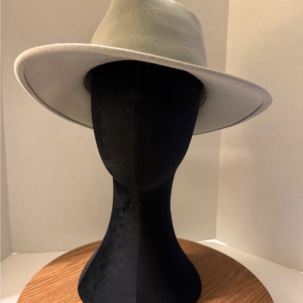 Bloomingdale’s Felt Grey Wide Boho Western Rancher Winter Brimmed Fedora Hat